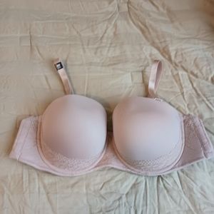 Torrid  Microfiber & Lace Push Up Multiway Strapless Bra 46D